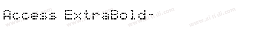 Access ExtraBold字体转换